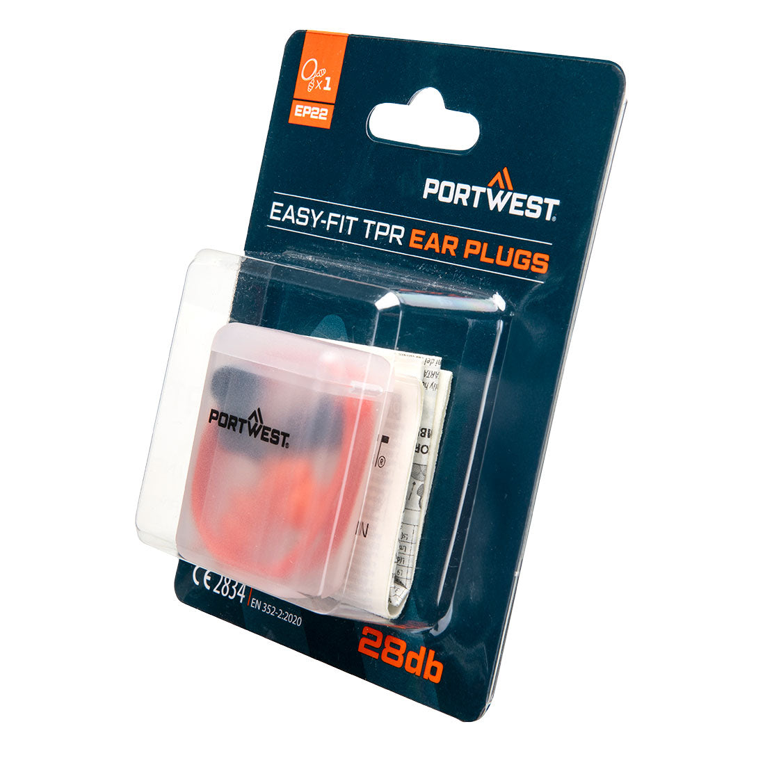 Portwest Easy Fit TPR Corded (1 Pair) Orange