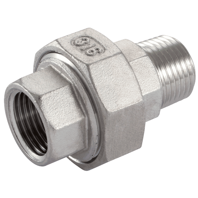 Stainless Steel Female to Male Hex Union