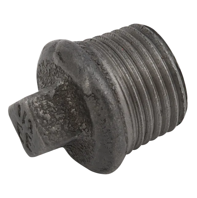 EE BSPT Male Solid Plug Black