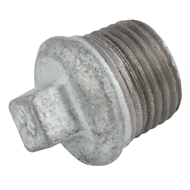 EE Male BSPT Hollow Plug (Galvanised)