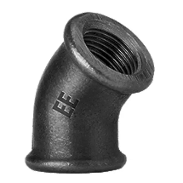 EE Black 45° Equal Elbow BSP Female