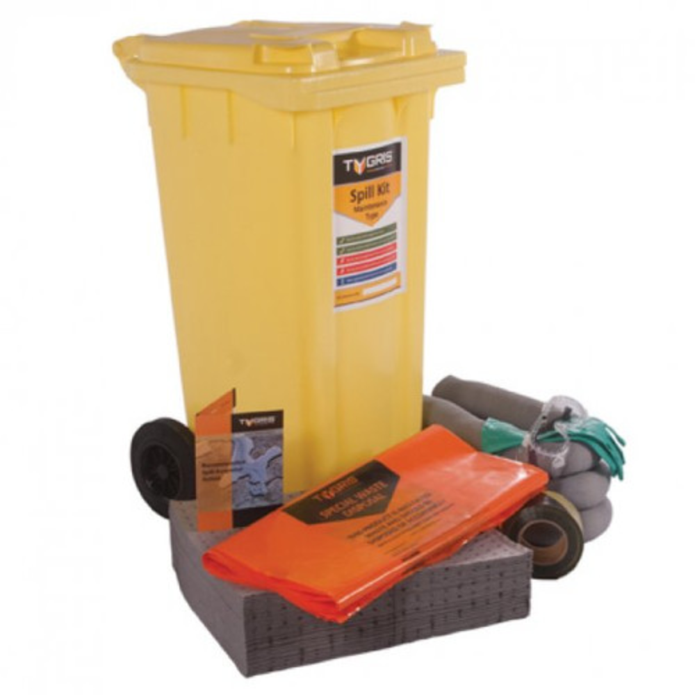 TYGRIS 2-Wheeled Maintenance Spill Kit 90 Litre