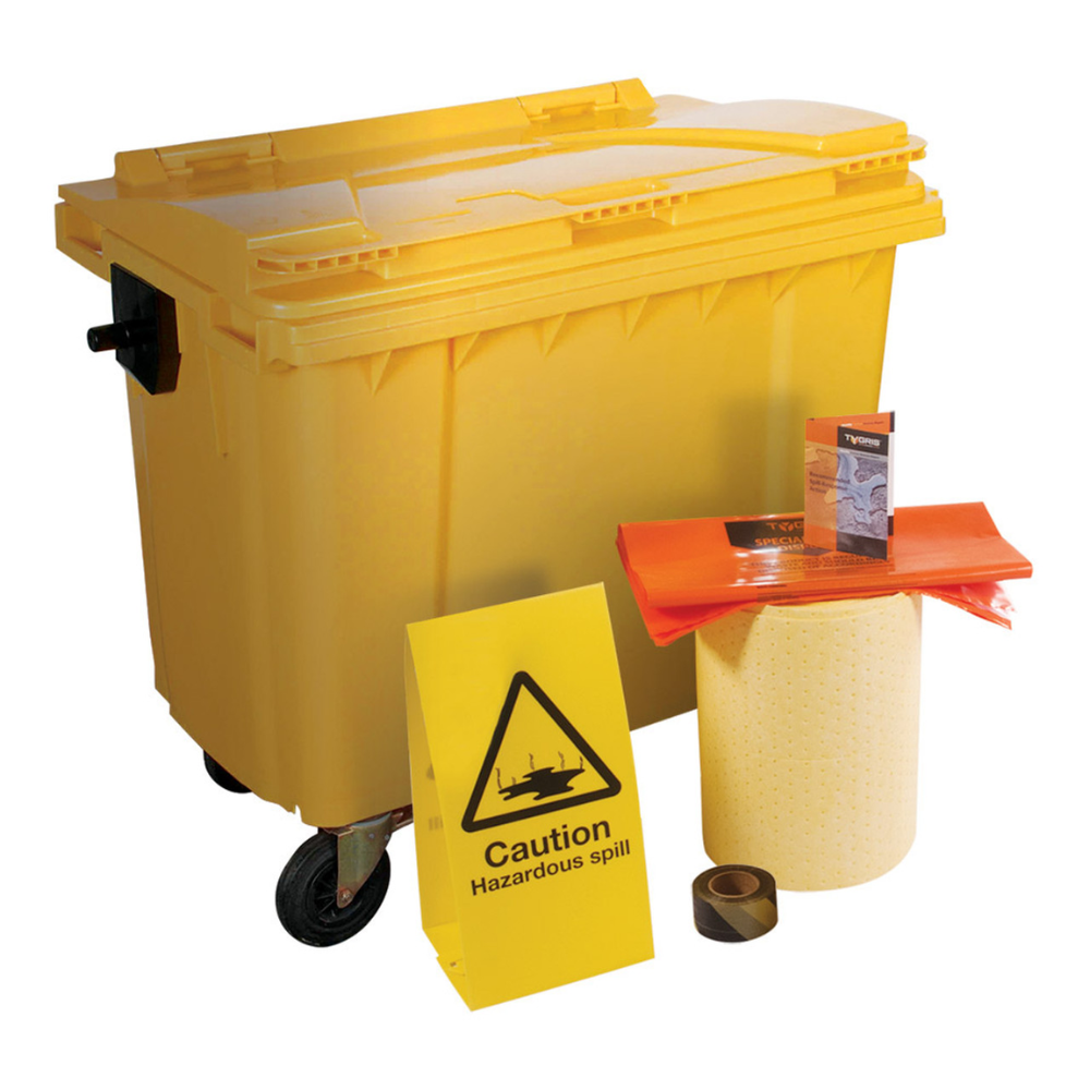 TYGRIS 4-Wheeled Chemical Spill Kit 500 Litre
