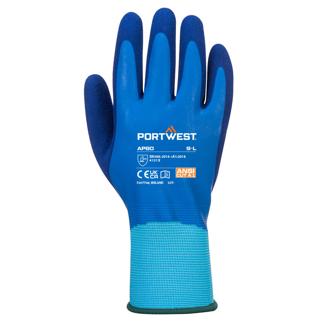 Portwest AP80 - Grip 13 Latex Foam Aqua Glove