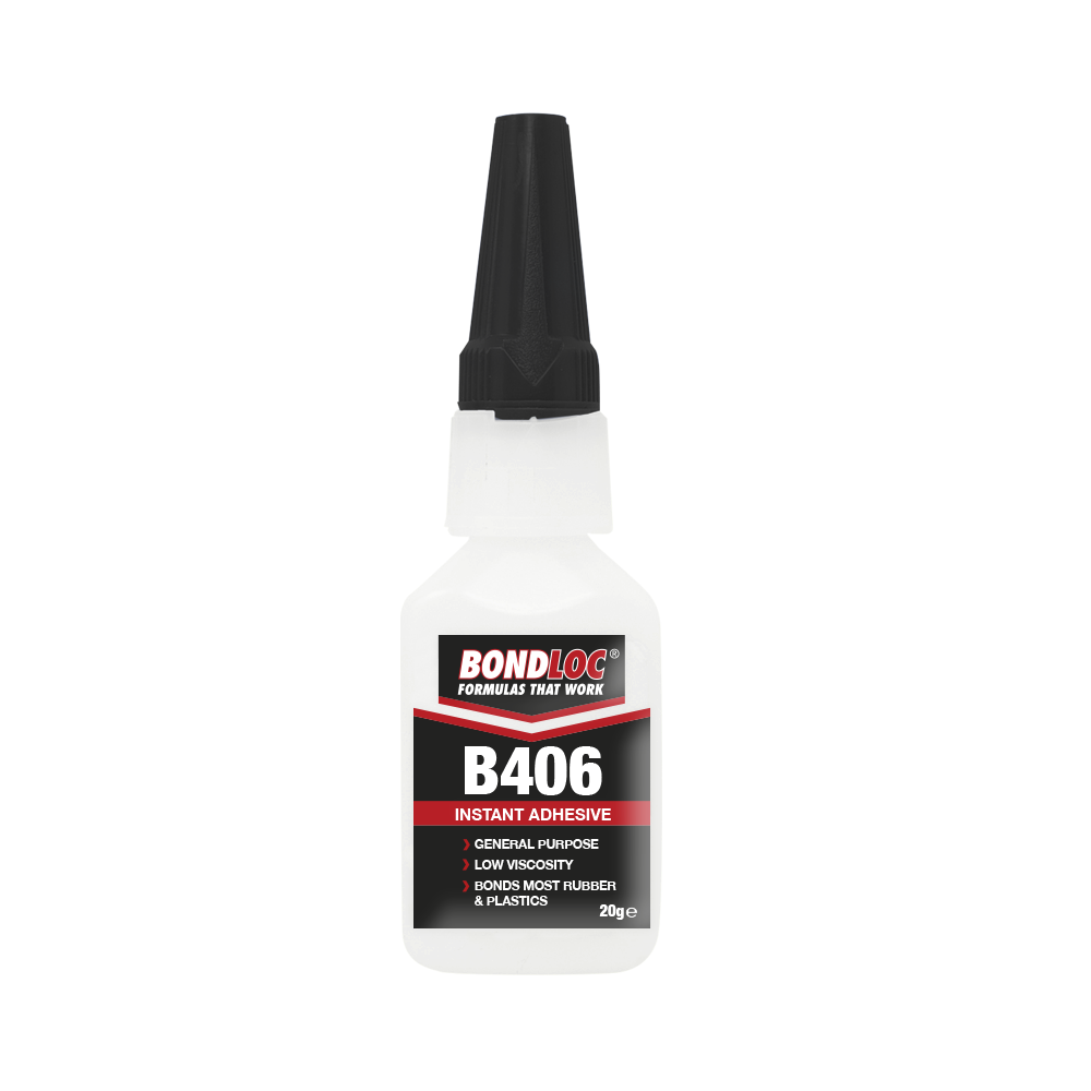 Bondloc Rubber & Plastic Instant Adhesive B406 x 20g
