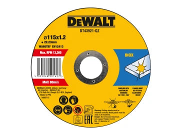 DT43921 Metal Cut Off Disc 115 x 1.2 x 22.23mm (Pack 10)