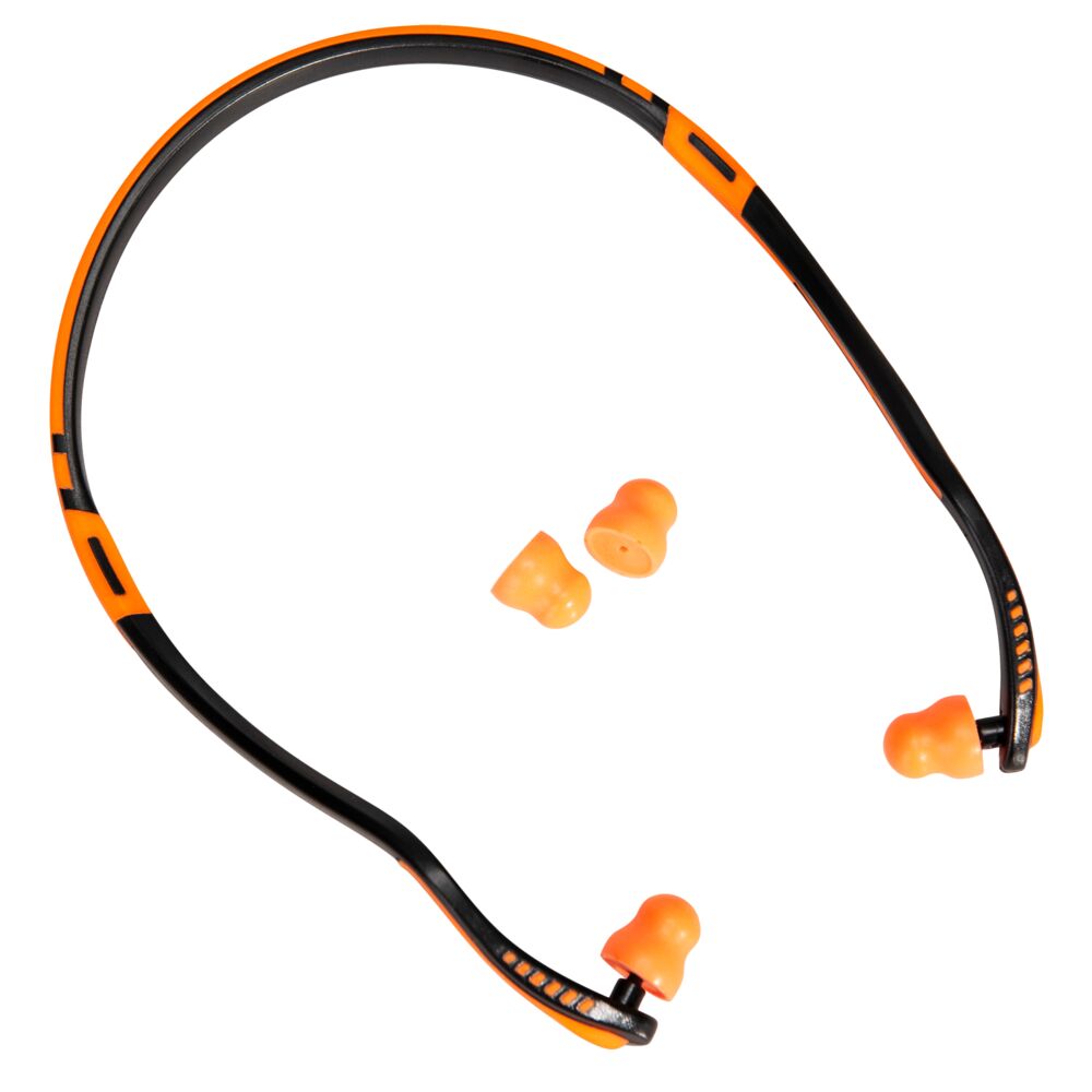 Portwest Easy Fit PU Ear Plugs Banded (2 Pairs) Orange