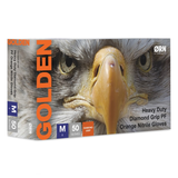Golden Heavy Duty Diamond Grip Orange Nitrile Gloves