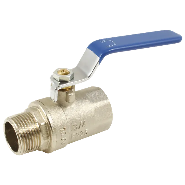 FT Pro BSP Brass Ball Valve PTFE Seal Blue Handle