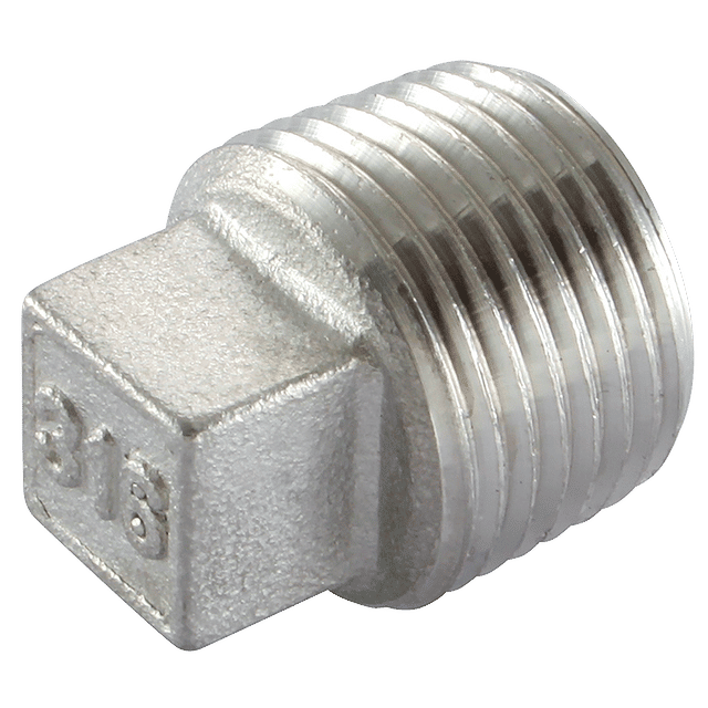 Stainless Steel Square Head Male Plug