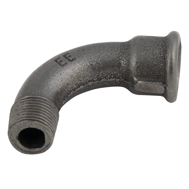 EE MXF BSPT X BSPP 90Â° Bend (Black)