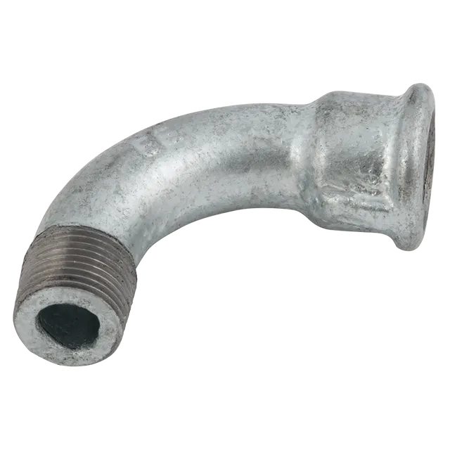 EE MXF BSPT X BSPP 90Â° Bend (Galvanised)