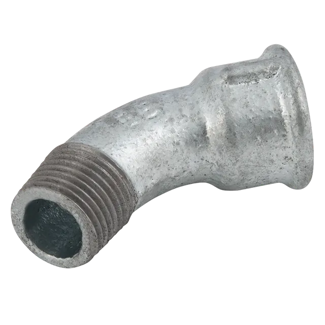 EE BSPT/P Male/Fem 45Â° Bend Galvanised