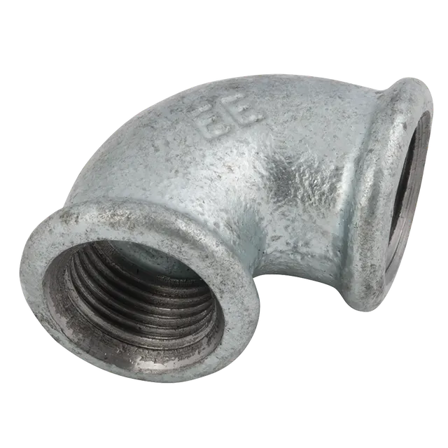 EE FXF BSPP 90Â° Elbow (Galvanised)