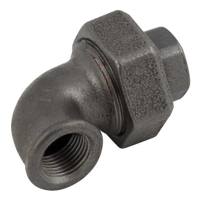 EE BSP MXF 90Â° Union Tapered Elbow Galvanised