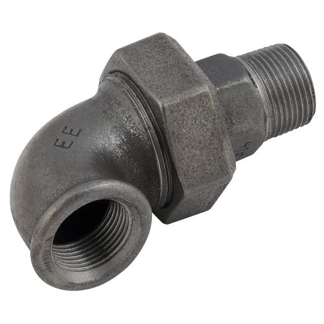 EE BSP MXF 90Â° Union Tapered Elbow Black