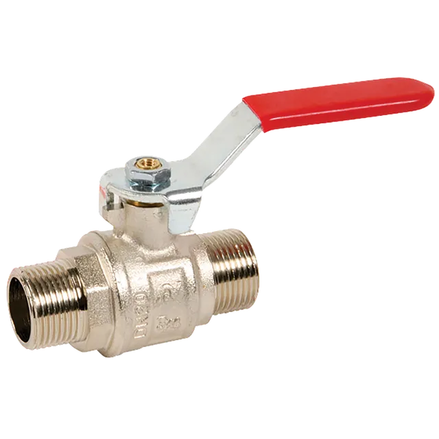 FT Pro BSPP Brass Ball Valve Red Lever Handle