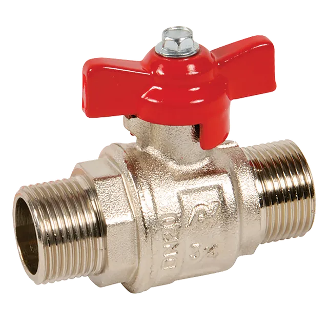 FT Pro BSPP Brass Ball Valve Red Wing Handle