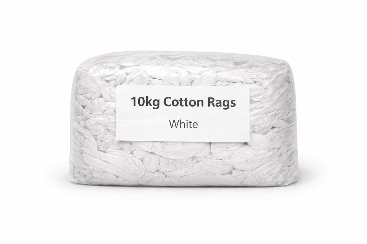 Cotton Rags - 10Kg (White)