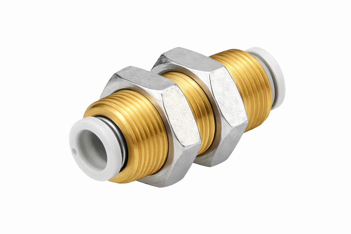 SMC Equal Bulkhead Push Fittings