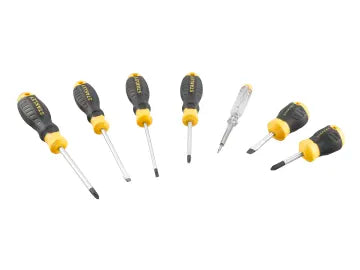 CUSHION GRIP™ Screwdriver Set, 6 Piece + Voltage Tester