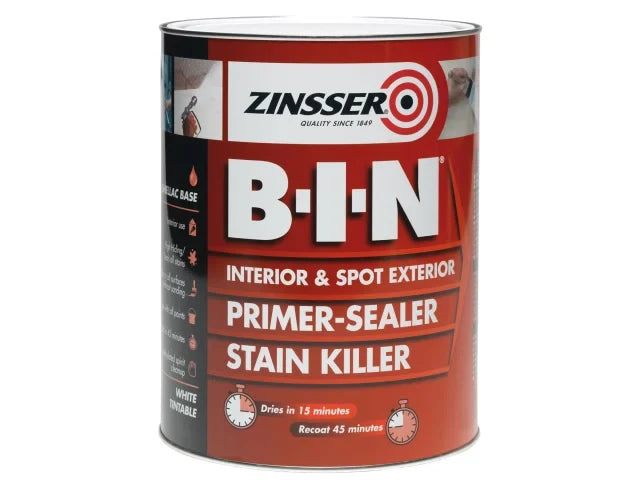 Zinsser B.I.N Primer, Sealer & Stain Killer Paint - White