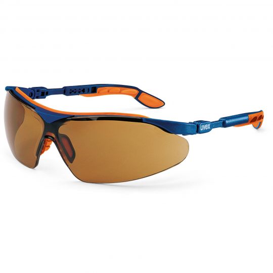 UVEX i-VO Safety Glasses - Blue / Orange (Amber Tinted)