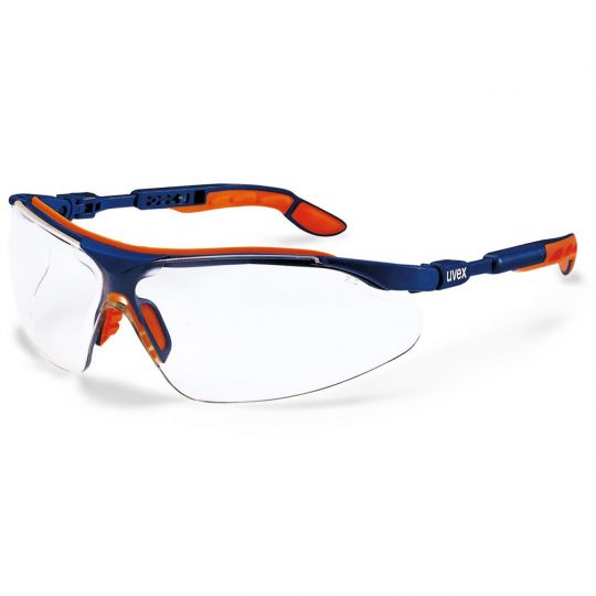 UVEX i-VO Safety Glasses - Blue / Orange (Clear)