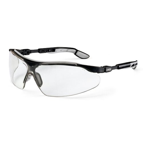 UVEX i-VO Safety Glasses - Black / Grey (Clear)