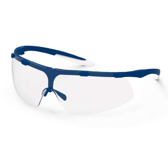 UVEX Super Fit Safety Glasses - Navy Blue / White (Clear)
