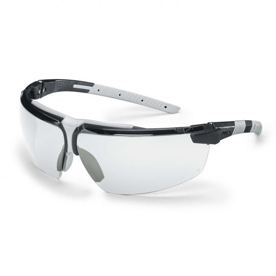 UVEX i-3 Safety Glasses - Black/Light Grey (Clear)