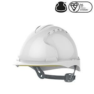 JSP EVO®2 Safety Helmet with Slip Ratchet - White - Vented (AJF030-000-100)