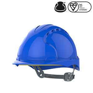 JSP EVO®2 Safety Helmet with Slip Ratchet - Blue - Vented (AJF030-000-500)