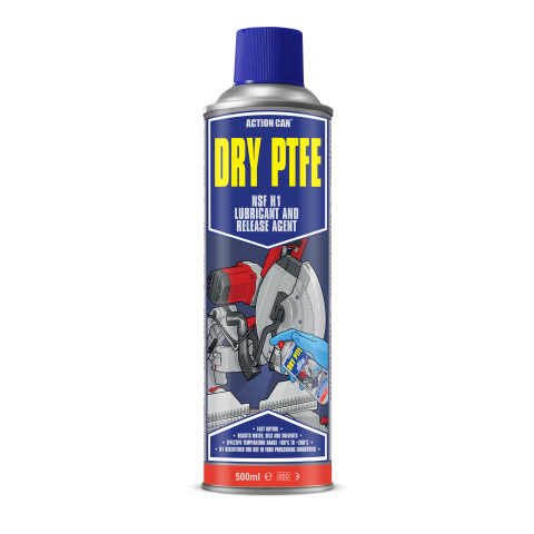 DRY PTFE LUBRICANT AND RELEASE AGENT FOOD GRADE (1962) 500ml Aerosol