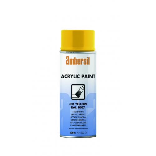 Ambersil Acrylic Paint JCB Yellow RAL 1007 400ml (20556)
