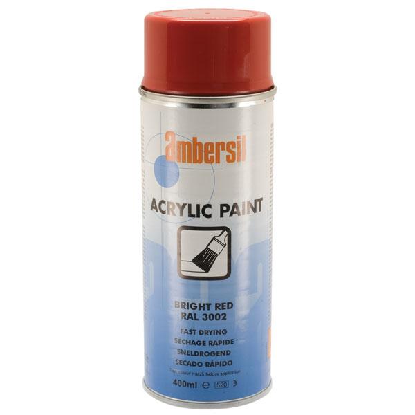 Ambersil Acrylic Paint Bright Red RAL 3002 400ml (20184) - Box of 6